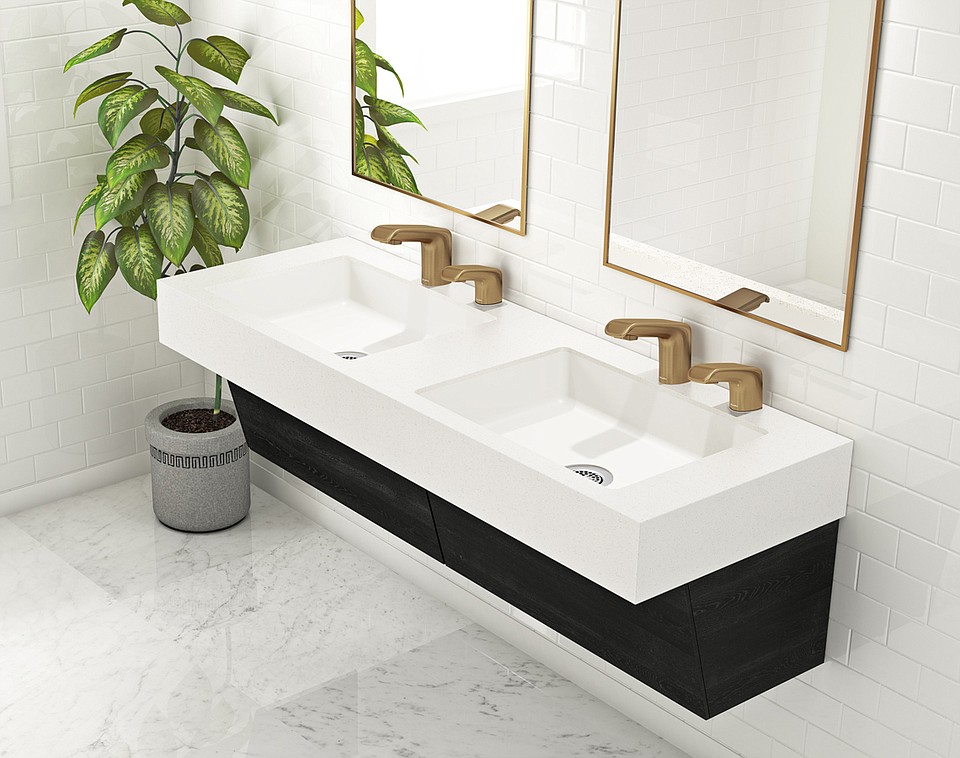 Coordinating Verge™ Soap Dispenser and Faucet Sets Unify Washrooms