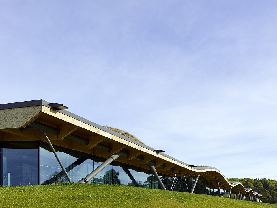 Wooden roof of Macallan Distillery resonates authenticity and honesty